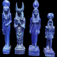 RARE ANCIENT EGYPTIAN ANTIQUES 4 Statues Of God Anubis, Thoth, Isis & Sekhmet BC picture