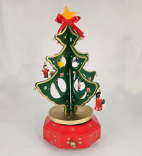 OBC Kunsthandwerk Wood Christmas Tree Slide Together Turning Music Ornaments picture