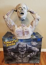 Retired SPIRIT Halloween TORMENTED ZOMBIE +Screaming Sounds RIPS HEAD OFF w/Box picture