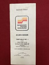 Vintage Seaboard System RR Employee Time Table picture