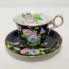 Radfords Morning Glory Black Teacup - Black Teacup with Morning Glories - -... picture