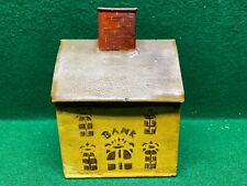 Antique Hand Painted or Stenciled Toleware Tin Bank Coin Still Bank. picture