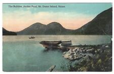 MOUNT/MT DESERT ISLAND, ME/MAINE Postcard THE BUBBLES/JORDAN POND Boat/Landscape picture