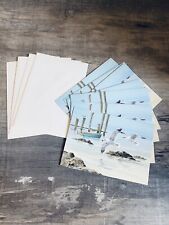 7 Vintage Seagull Coastal Blank Note Cards with 4 Envelopes picture