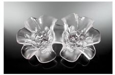 VTG Clear MIKASA Walther Crystal Rosella Floral Ruffled Serving Bowl 11” Germany picture