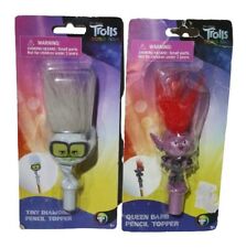 New lot of 2 Trolls World Tour Pencil Toppers Tiny Diamond & Queen Barb picture