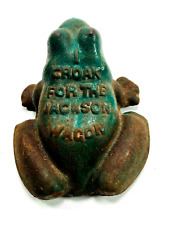 AUTHENTIC Croak for the Jackson Wagon Cast Iron Advertising Door Stop NICE PAINT picture