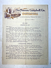 Antique Early 1900s The Manson Campbell Co. Trade Catalog for Wild Oat Separator picture
