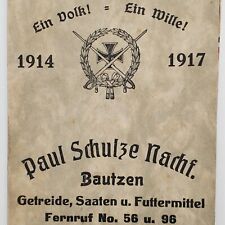 German WW1 Iron Cross swords cover advertisement original farming Patreotic 1917 picture