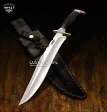 IMPACT CUTLERY CUSTOM HUNTING BOWIE KNIFE BULL HORN HANDLE- 1608 picture