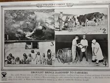 June 6, 1934 Illust News Poster Drought Brings Hardship to Wisconsin Farmers picture