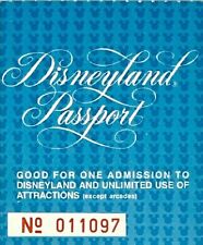 Vintage 1985 Disneyland Passport Ticket Stub $16.50 Admission picture