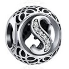 New Pandora Sterling Silver Authentic Vintage Initial Alphabet Letter S Charm picture