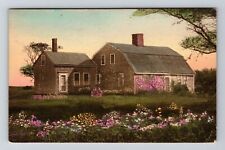 Chatham MA-Massachusetts, Hand-Colored 1797 Oldest House, Vintage Postcard picture