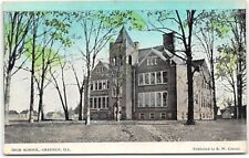 Illinois-Greenup-High School-Conzet-Antique Postcard picture