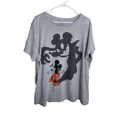 Disney Mickey Mouse Shirt Women's 3X Gray Short Sleeve Graphic Tee picture
