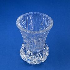 VTG Kristal Zajecar 24% Lead Crystal Bud Vase from Yugoslavia Toothpick Holder picture