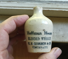 HOFFMAN HOUSE BLENDED WHISKEY CORBIN & CO CINCINNATI 1890s POTTERY MINI JUG picture