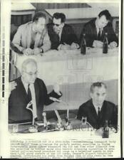1969 Press Photo Gustav Husak addresses Czechoslovakian Communist Party, Prague picture