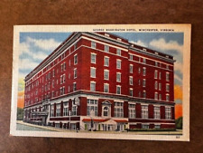 Postcard George Washington Hotel Winchester Virginia - vintage linen picture