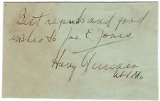 Harry S. Truman - Note Signed - While on USS Missouri - Japanese Surrender Site picture