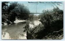 CLARINDA, IA Iowa ~Scene on NODAWAY RIVER c1910s Page County Photoette Postcard picture
