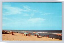 Ocean City MD-Maryland, Clear Uncrowded Beach, Antique, Vintage Postcard picture