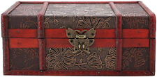 Decorative Treasure Box, Vintage Wooden Large Desktop Storage Boxes for Books Je picture
