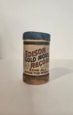 1904 Edison Gold  Moulded Record - Canister Only - Blue Lid - Vintage picture