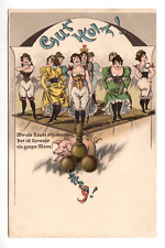 Postcard: Gut Holz - Women are bowling pins with pig - Alle 9 (Bayern stamp) picture