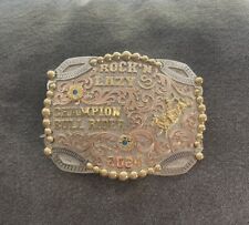 Trophy Rodeo Champion Belt Buckle Bull Rider Riding picture