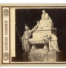 Giorgio Sommer - Monumento a Dante Alighieri Florence Italy Stereoview c1869 picture