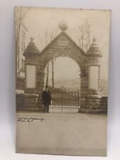 Postcard Easton Pennsylvania The High School Wolf Gateway Entrance Real Photo picture