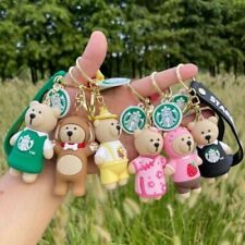 New Starbucks Key Chain Cute Doll Pendant Silicone Bear Doll Car Key Chain Gifts picture