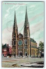 1908 Exterior St Patrick Church Elizabeth New Jersey NJ Vintage Antique Postcard picture