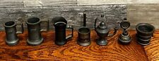 Antique Pewter Measuring Cups & Kitchen Trinkets ~ Lot of 7 picture