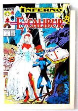 EXCALIBUR #7 - COPPER AGE MARVEL COMIC - ALAN DAVIS - INFERNO BAGGED BOARDED NEW picture