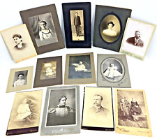 Antique 1860s Cabinet Cards/CDV Photographs Photos Lot Of 13 picture
