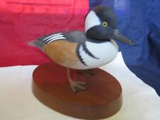Fine Vintage 1981 Carved And Hand Painted Wood Harlequin Duck By Tom Ahern picture