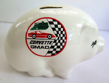 Vintage CORVETTE GMAD Bowling Green. KY Souvenir Ceramic Piggy Bank 1980s RARE picture