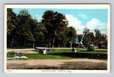 Lakeside OH-Ohio, Cannon In The Park, Residences, Antique Vintage Postcard picture