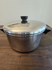 Vintage 1801 Revere Ware Stainless Steel Bottom 6 Qt Stock Pot With Lid Wide picture
