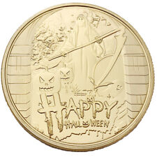 U.S.A Coin Halloween Death Scarecrow Commemorative Challenge Coins Gold Plated picture