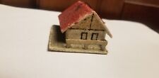 Vintage CZECH dollhouse miniature mica cardboard house Christmas ornament picture