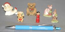 Mixed lot of 6 small Figurines, Includes Bunnies and Teddy picture