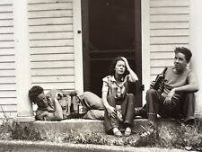 XF Photograph Drunk Group Drinking Beer Doorstep Porch Stoop Woman Men 1940s picture