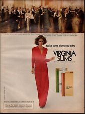 1976 Vintage ad Virginia Slims retro cigarettes Fashion Dress Red    10/23/23 picture