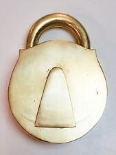 Vintage Virginia Metalcrafters Solid Brass Padlock Ashtray/Trinket Box 3-45 picture