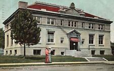 Vintage Postcard 1907 City Free Library Building Landmark Huntington Indiana IN picture