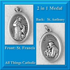 Saint Francis & St. Anthony Double Sided Medal 2-in-1 Catholic 1